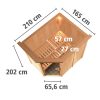 Karibu Sauna Saja - 68 mm Systemsauna - 230 Volt Plug & Play-Ohne Ofen-Ohne Dachkranz-Klarglas Ganzglastür