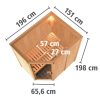 Karibu Sauna Saja-3,6kW 230V Ofen-Steuerg.-Inkl.Dachkranz