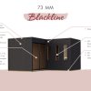 Karibu Design Saunahaus Paradise Blackline - 73 mm naturbelassen inkl. Schiebetür 11 kW Ofen inkl. Steuergerät (finnisch)