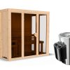 Karibu Sauna Irava 3 - 68 mm Systemsauna - 230 Volt Plug & Play Bronzierte Ganzglastür Ohne Dachkranz 3,6 kW Plug&Play Ofen mit integrierter Steuerung - Gallery 1 Karibu Sauna Irava 3 - 68 mm Systemsauna - 230 Volt Plug & Play Bronzierte Ganzglastür Ohne Dachkranz 3,6 kW Plug&Play Ofen mit integrierter Steuerung