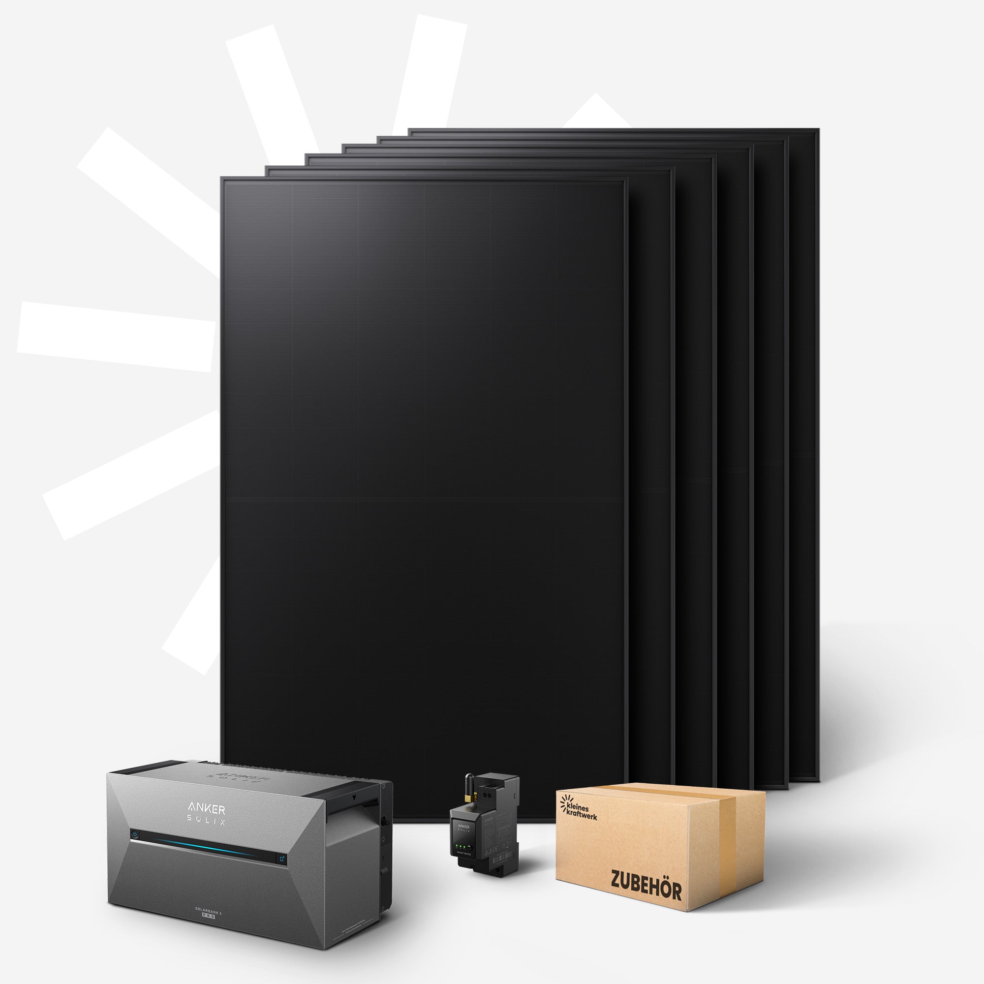 Hexa (BC) - 2880Wp Balkonkraftwerk mit Speicher Anker SOLIX Solarbank 3 Pro