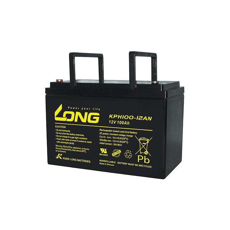 Long - KPH100-12AN - 12 Volt 100Ah Pb - Longlife