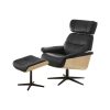 MANILA Loungesessel inkl. Hocker - braun / Walnuss - Gallery 7 MANILA Loungesessel inkl. Hocker - braun / Walnuss