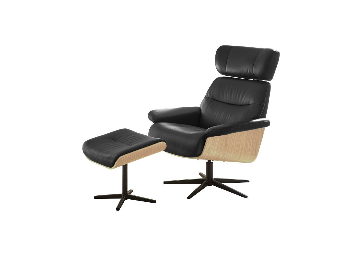 MANILA Loungesessel inkl. Hocker - braun / Walnuss - Gallery 7 MANILA Loungesessel inkl. Hocker - braun / Walnuss