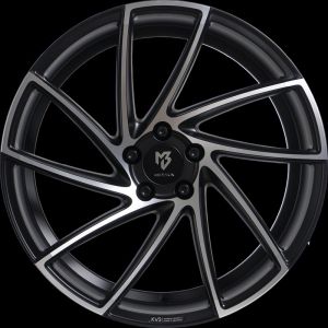 MB Design KV2 Mattschwarz poliert Felge 8.5x19 - 19 Zoll 5x100 Lochkreis