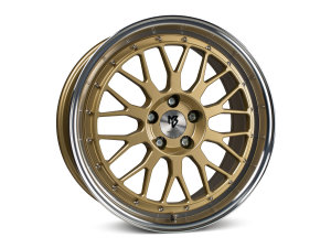 MB Design LV1 Gold Außenbett poliert Felge 7x17 - 17 Zoll 4x108 Lochkreis