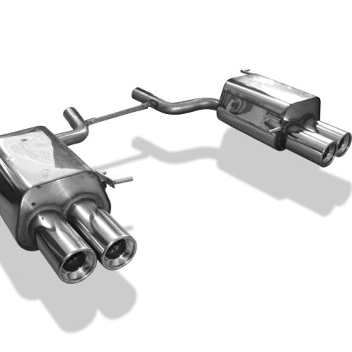Fox Duplex Sportauspuff Endschalldämpfer für Mercedes SLK - R171 1.8l 120/135kW