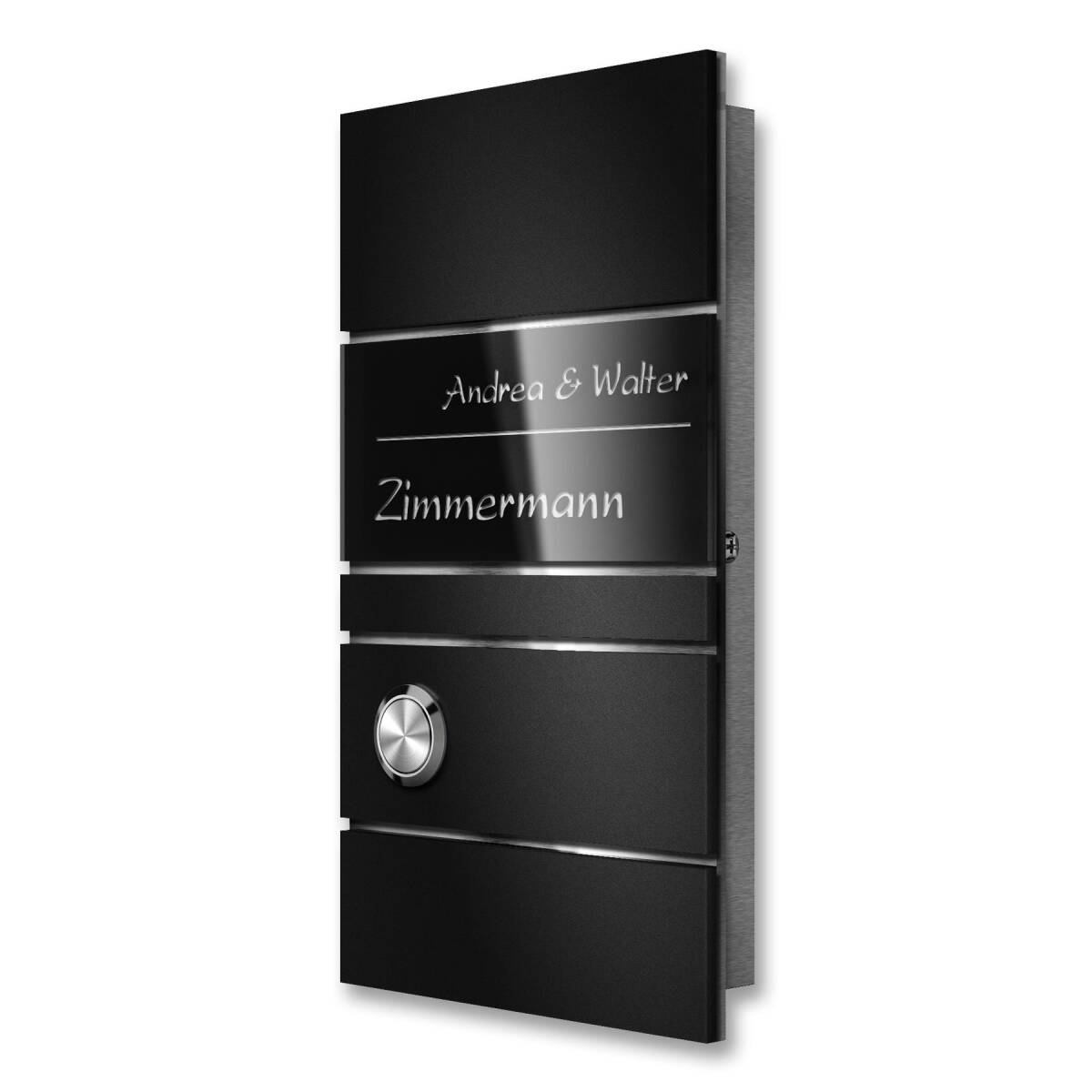 Metzler Design Funkklingel Schwarz Gravur | Ava Slim - Gallery 3 Metzler Design Funkklingel Schwarz Gravur | Ava Slim