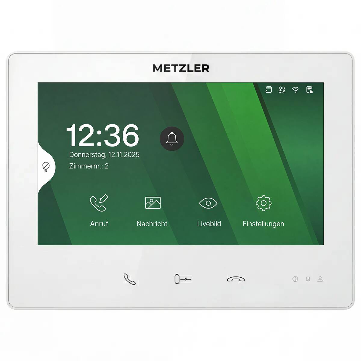 Metzler Innenstation XDM10 | 7 Zoll Touchscreen | 2-Draht-BUS | Weiß Metzler Innenstation XDM10 | 7 Zoll Touchscreen | 2-Draht-BUS | Weiß