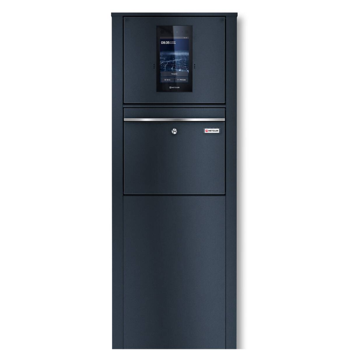 Metzler Standbriefkasten mit Video-Türsprechanlage für Einfamilienhaus SDM10 | Touch-Display | Anthrazit RAL7016 Metzler Standbriefkasten mit Video-Türsprechanlage für Einfamilienhaus SDM10 | Touch-Display | Anthrazit RAL7016