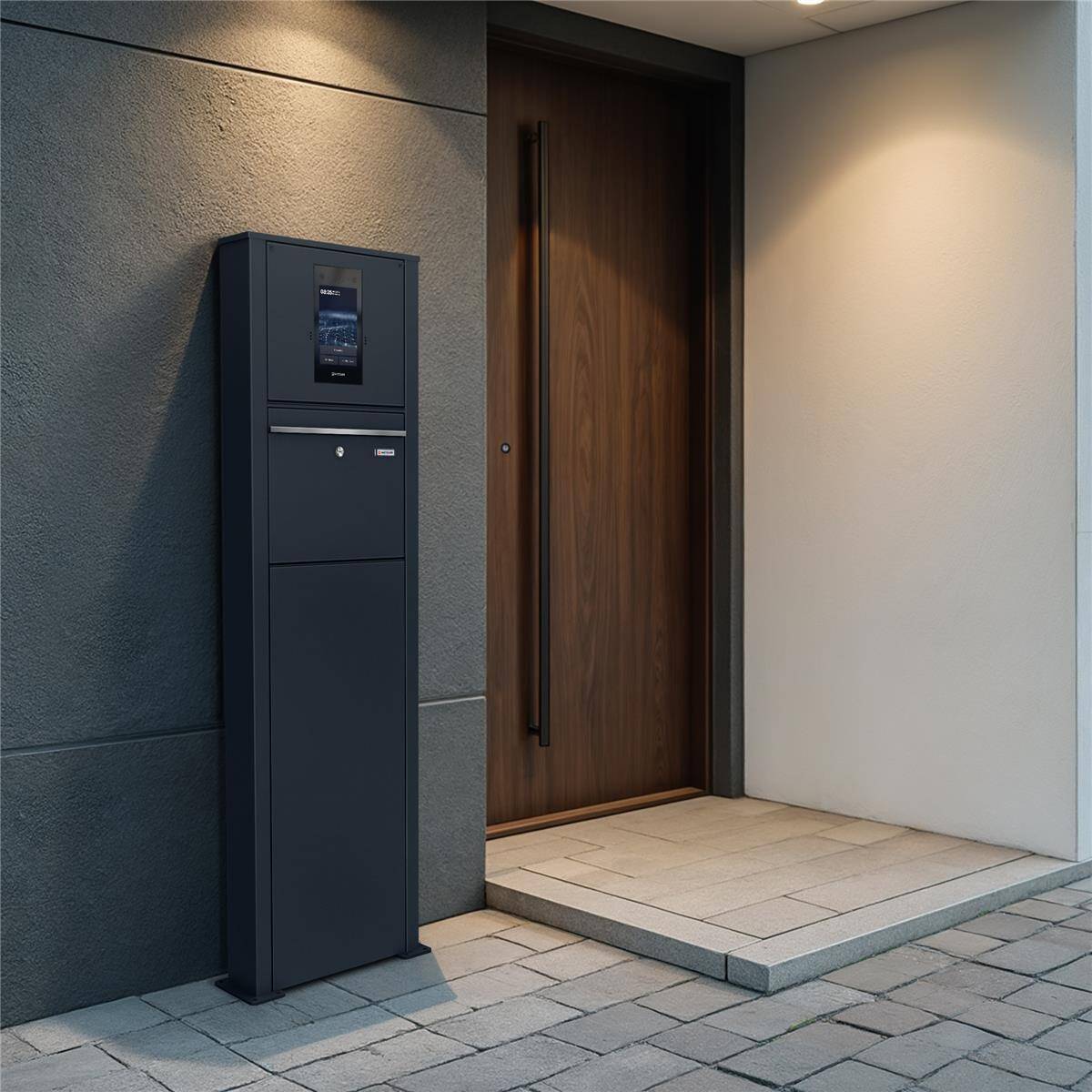 Metzler Standbriefkasten mit Video-Türsprechanlage für Einfamilienhaus SDM10 | Touch-Display | Anthrazit RAL7016 - Gallery 5 Metzler Standbriefkasten mit Video-Türsprechanlage für Einfamilienhaus SDM10 | Touch-Display | Anthrazit RAL7016