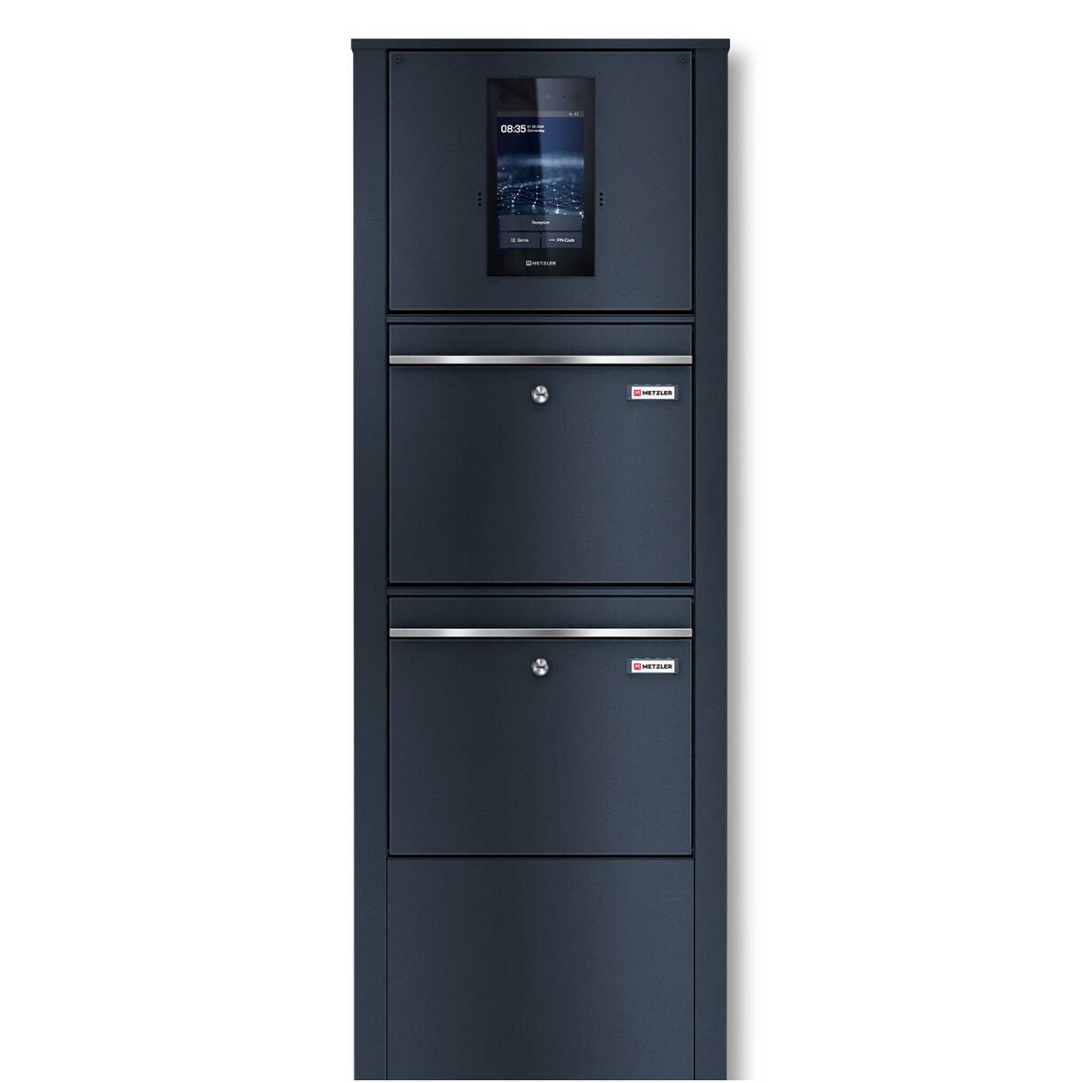 Metzler Standbriefkasten mit Video-Türsprechanlage für Zweifamilienhaus SDM10 | Touch-Display | Anthrazit RAL7016 Metzler Standbriefkasten mit Video-Türsprechanlage für Zweifamilienhaus SDM10 | Touch-Display | Anthrazit RAL7016