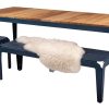 Bended Table Wood 220cm Grau-Blau