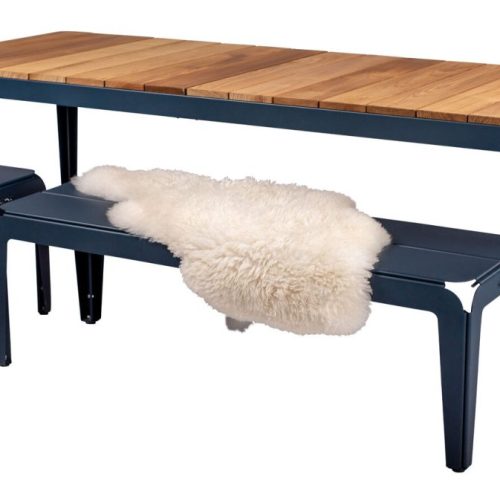 Bended Table Wood 220cm Grau-Blau Bended Table Wood 220cm Grau-Blau