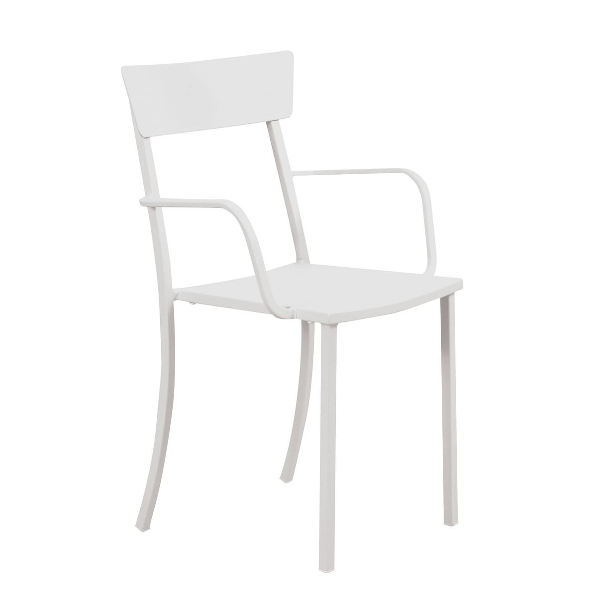 Sessel Mogan mit Armlehne - Stilvoller Gartenstuhl für Outdoor weiß