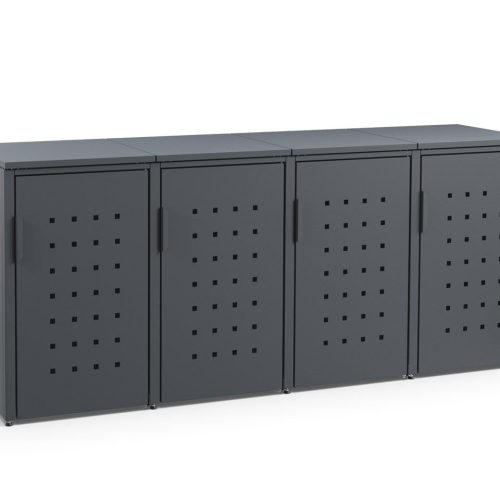 Mülltonnenbox 4er 240l Metall MEISTERBOX Mülltonnenbox 4er 240l Metall MEISTERBOX
