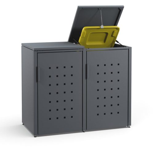 Mülltonnenverkleidung Anthrazit 2er 120 Liter MEISTERBOX
