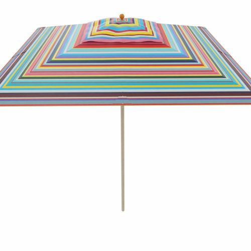 Schirm Klassiker 210 x 210 cm Acryltuch Multicolor mit Flaschenzug