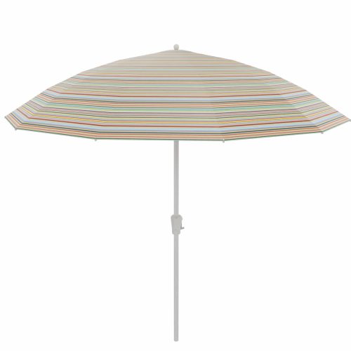 Pagodenschirm Ø 240 cm Alu weiß Multicolor mini, mit Kurbelmechanismus