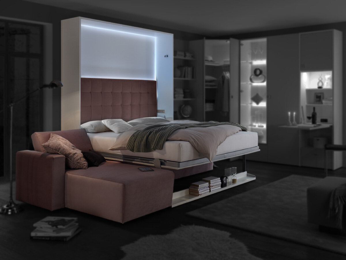 Nehl Schrank-Längsbett mit Sofa 2455.500 2-Raum-Wunder