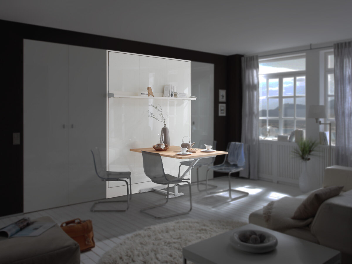Nehl Schrank-Längsbett mit Tisch 2455 2-Raum-Wunder