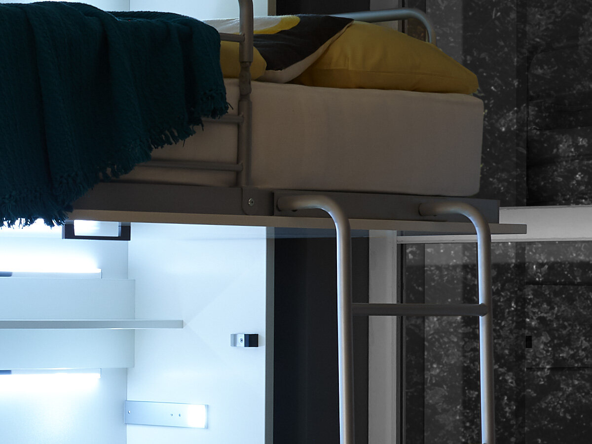 Nehl Schrank-Längsbett mit Tisch 2455 2-Raum-Wunder