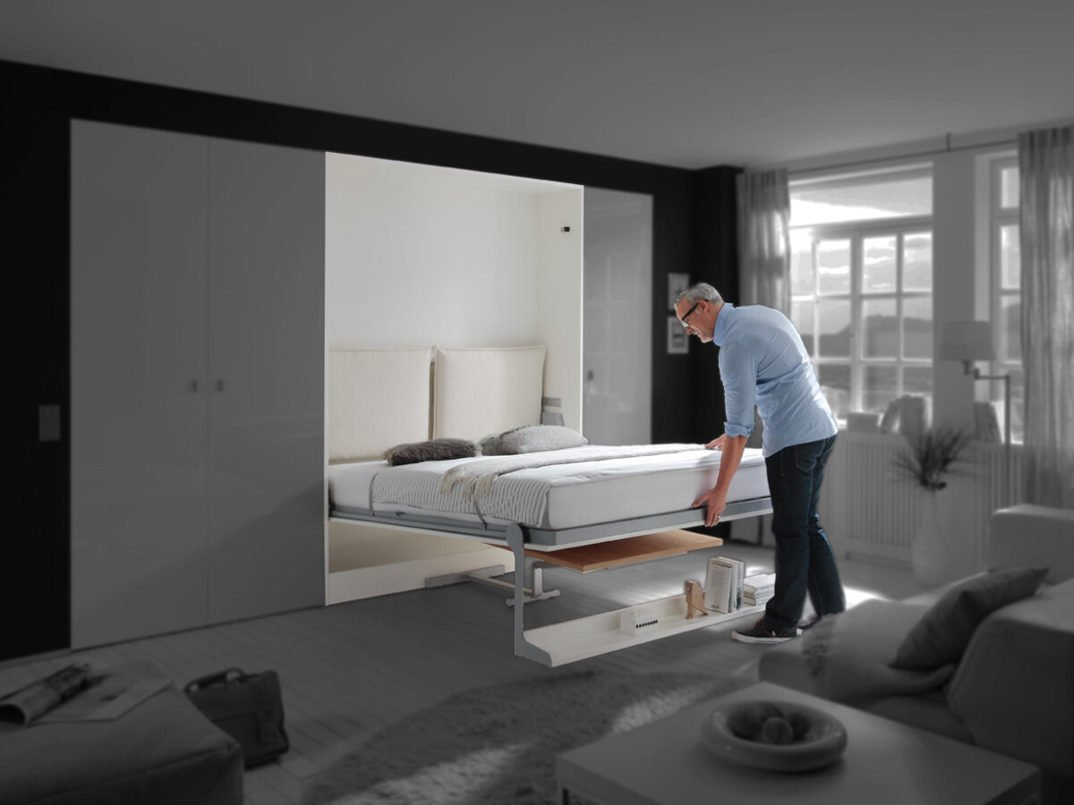 Nehl Schrank-Längsbett mit Tisch 2455 2-Raum-Wunder