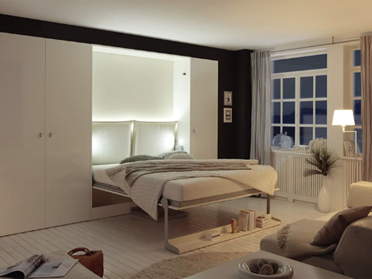 Nehl Schrank-Längsbett mit Tisch 2455 2-Raum-Wunder