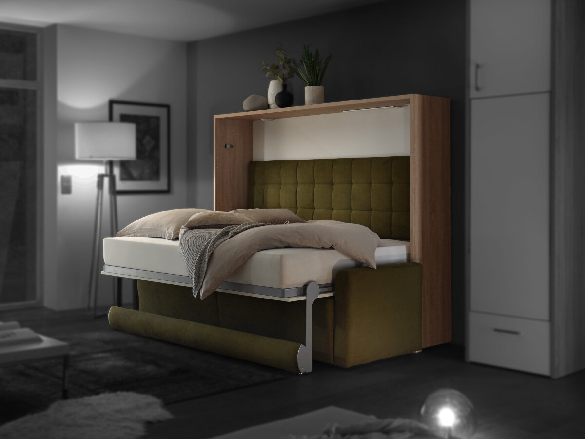 Nehl Schrank-Querbett mit Sofa 4490 2-Raum-Wunder