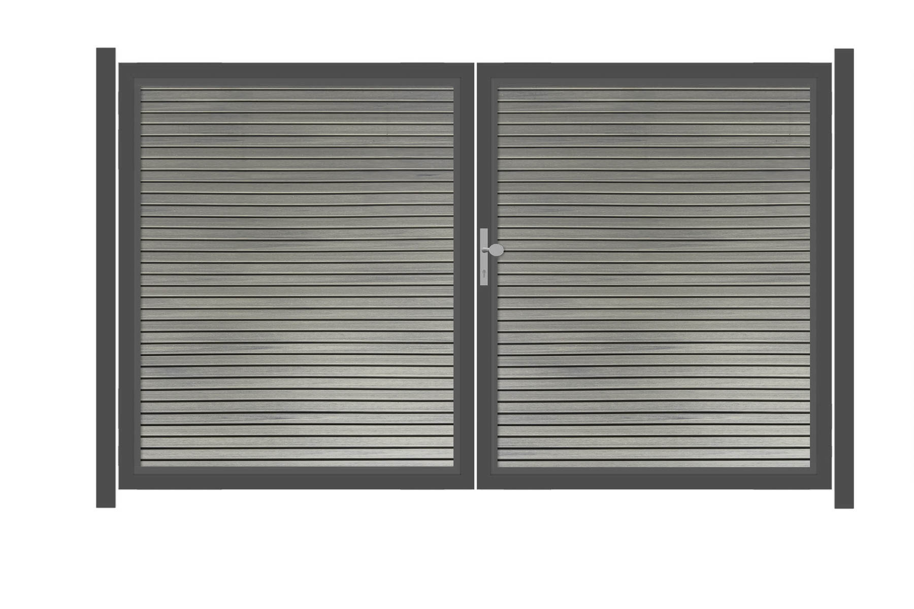 SYSTEM NEO PLATINUM Doppeltor-Set in Taupe Grau Breite 3000mm Höhe 1800mm Links Klinke Montageprofil zum Einbetonieren Anthrazit Manuell betrieben SYSTEM NEO PLATINUM Doppeltor-Set in Taupe Grau Breite 3000mm Höhe 1800mm Links Klinke Montageprofil zum Einbetonieren Anthrazit Manuell betrieben