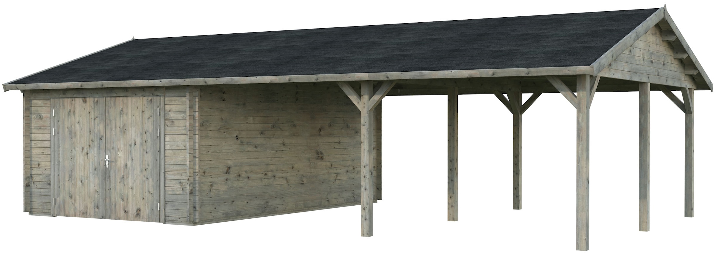 Palmako Garage "Roger, mit Holztor" BxTxH: 1006x619x316 cm Palmako Garage "Roger, mit Holztor" BxTxH: 1006x619x316 cm
