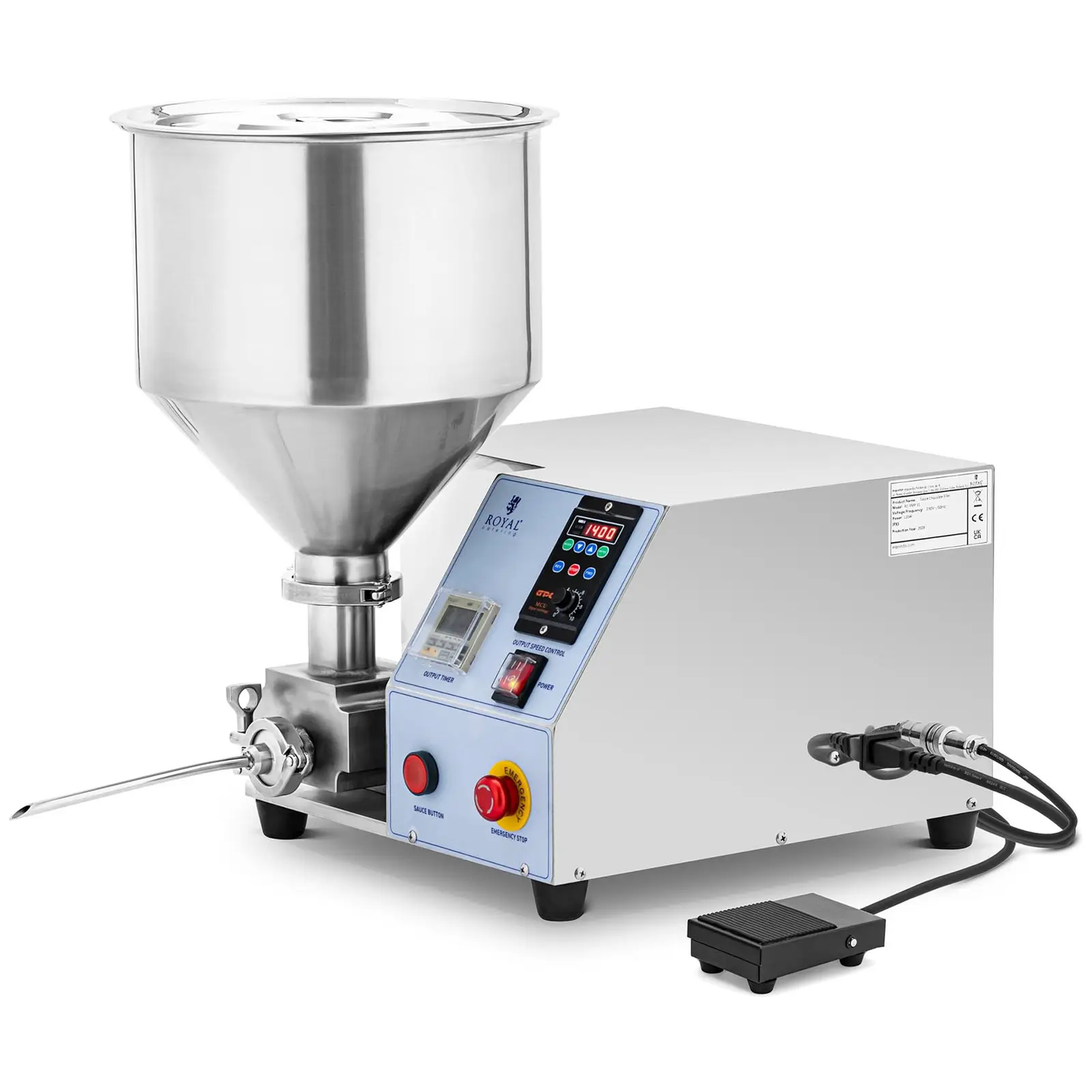 B-Ware Abfüllmaschine pneumatisch - 12 L - stufenlos portionierbar - Royal Catering B-Ware Abfüllmaschine pneumatisch - 12 L - stufenlos portionierbar - Royal Catering