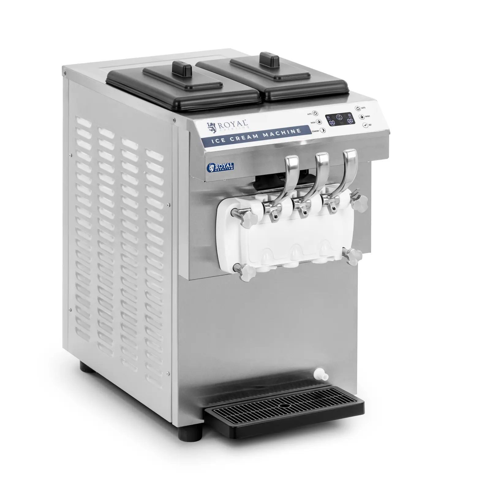 B-Ware Softeismaschine - 16 l/h - 1350 W - LED - 2 Sorten + Mischung aus beiden - Royal Catering