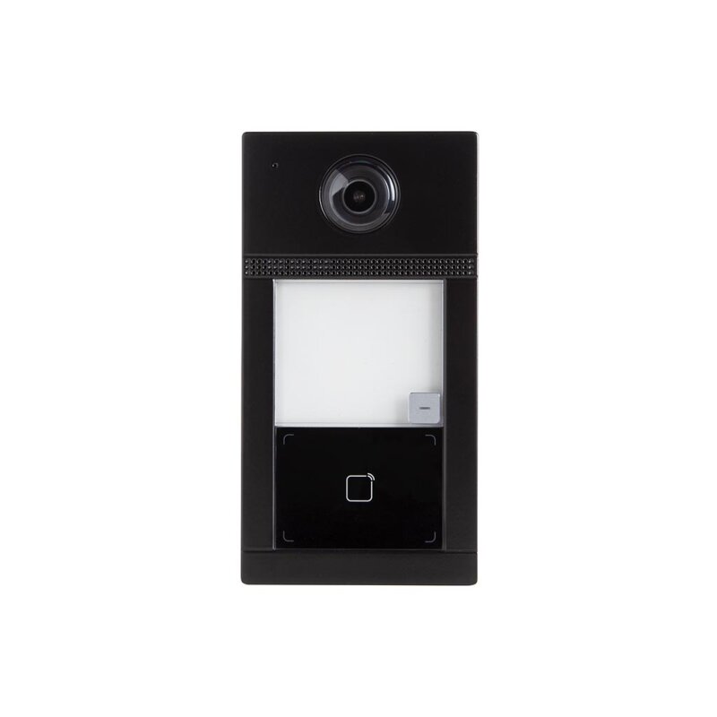 Professionelle IP-Video-Türsprechanlage mit 1 Taste aus Metall - Schwarz - PoE