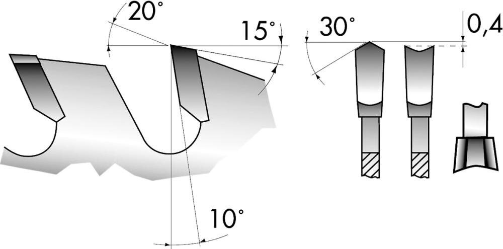 Kreissägeblatt Hw-Dh p. 303X3;2X30-60Z
