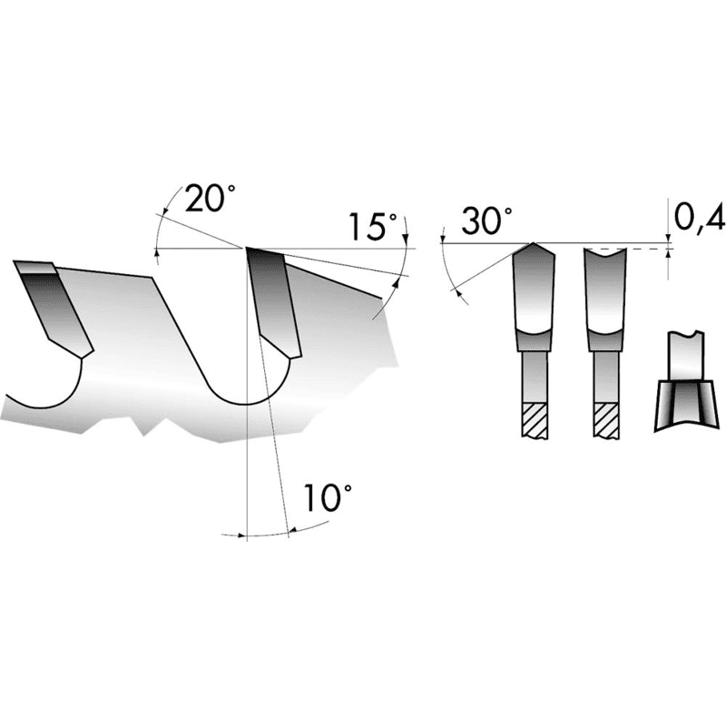 Kreissägeblatt Hw-Dh p. 303X3;2X30-60Z