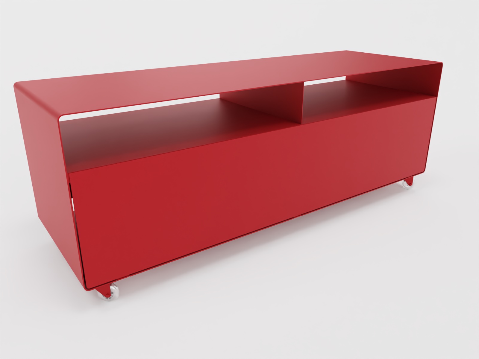 R 109 Sideboard rollbar Transparentrollen Rubinrot (RAL 3003)