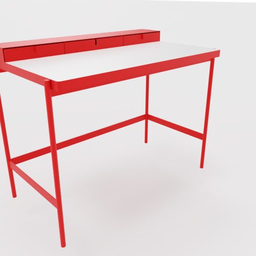PS 20 Sekretär/Schminktisch Verkehrsrot (RAL 3020) Laminat Weiß PS 20 Sekretär/Schminktisch Verkehrsrot (RAL 3020) Laminat Weiß