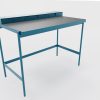 PS 20 Sekretär/Schminktisch Azurblau (RAL 5009) Linoleum Grau