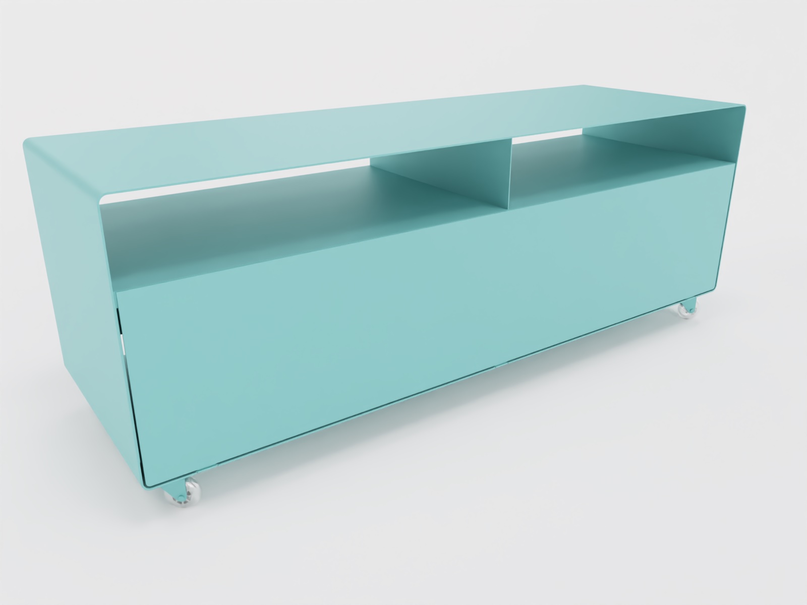 R 109 Sideboard rollbar Transparentrollen Pastelltürkis (RAL 6034)