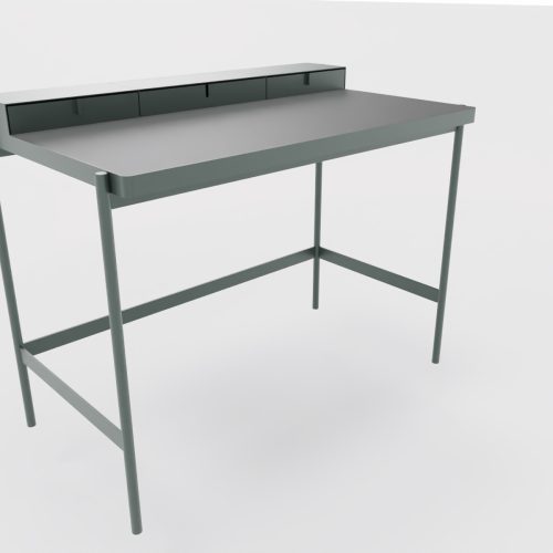 PS 20 Sekretär/Schminktisch Basaltgrau (RAL 7012) Linoleum Grau PS 20 Sekretär/Schminktisch Basaltgrau (RAL 7012) Linoleum Grau