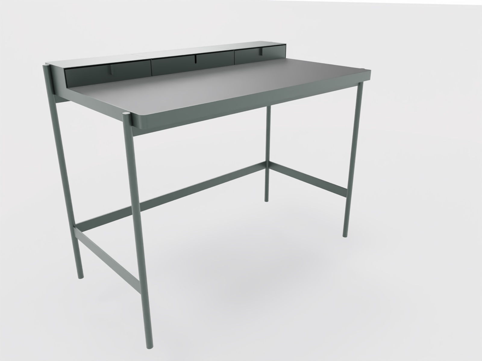PS 20 Sekretär/Schminktisch Basaltgrau (RAL 7012) Linoleum Grau
