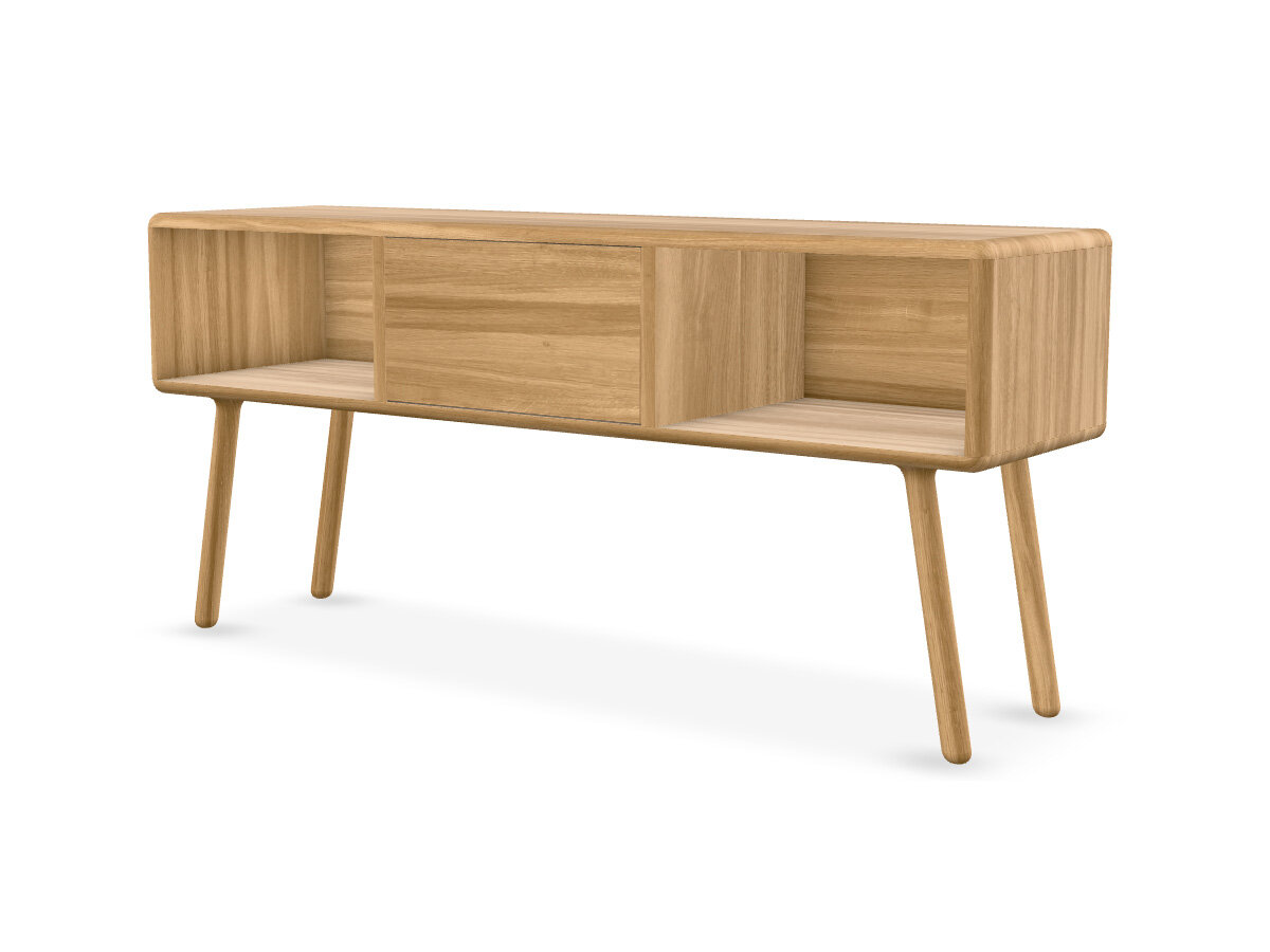 rast Sideboard Aristeo Massivholz Eiche natur mit einem Schubfach in Mitte
