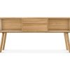 rast Sideboard Aristeo Massivholz Eiche natur mit einem Schubfach in Mitte