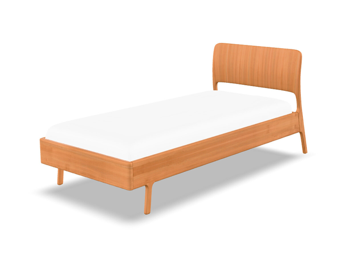rast Massivholzbett Aristeo 90 x 190 cm Kernbuche natur