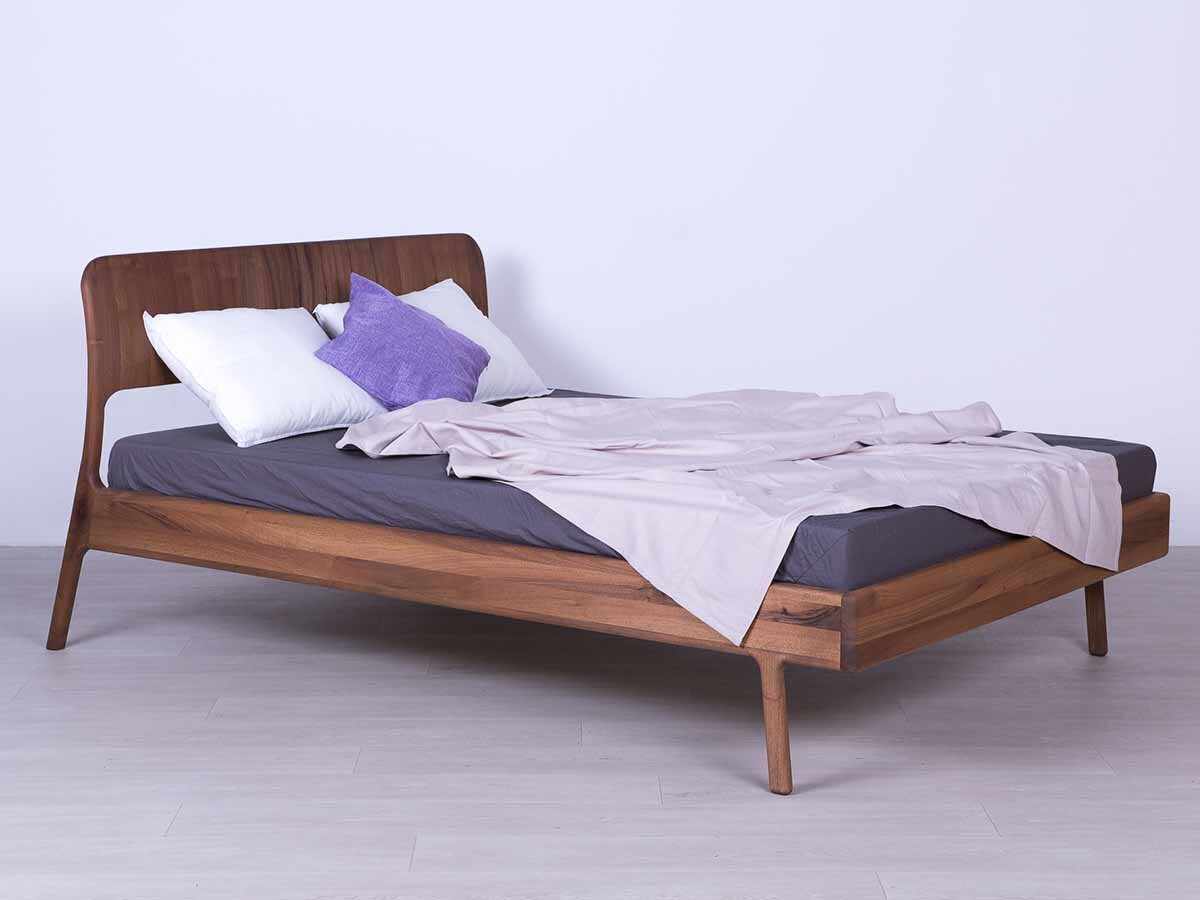 rast Massivholzbett Aristeo 90 x 190 cm Rotbuche natur