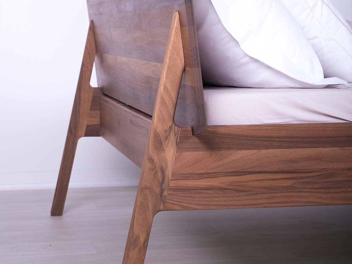rast Massivholzbett Luka 90 x 190 cm Dekorwachs weiß (Esche)