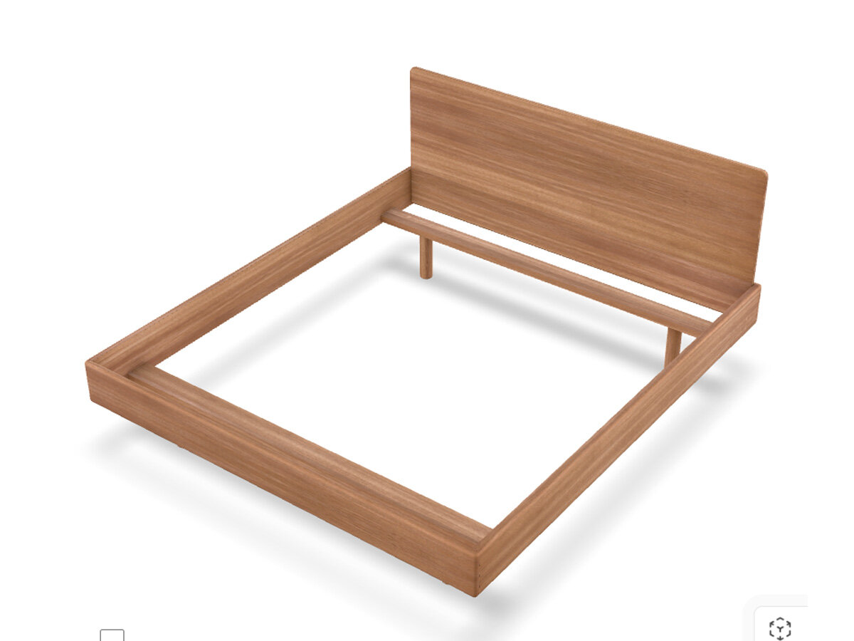 rast Massivholzbett Maseo 90 x 190 cm Kastanie-gebeizte Buche