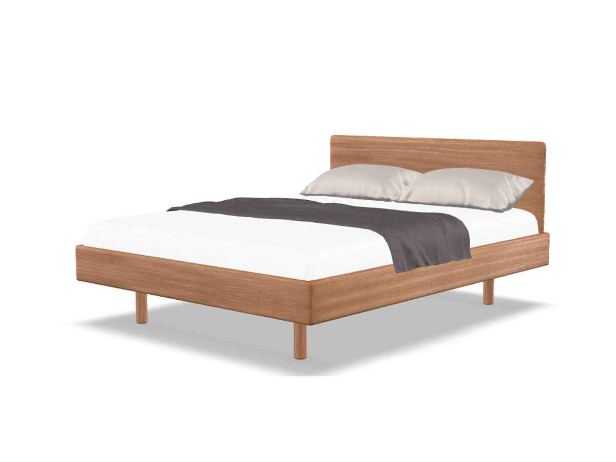rast Massivholzbett Maseo 90 x 190 cm Kernbuche natur