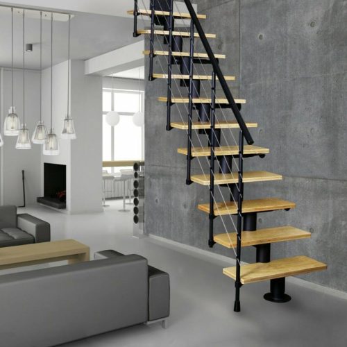 Raumspartreppe ATRIUM DIXI in schwarz oder grau
